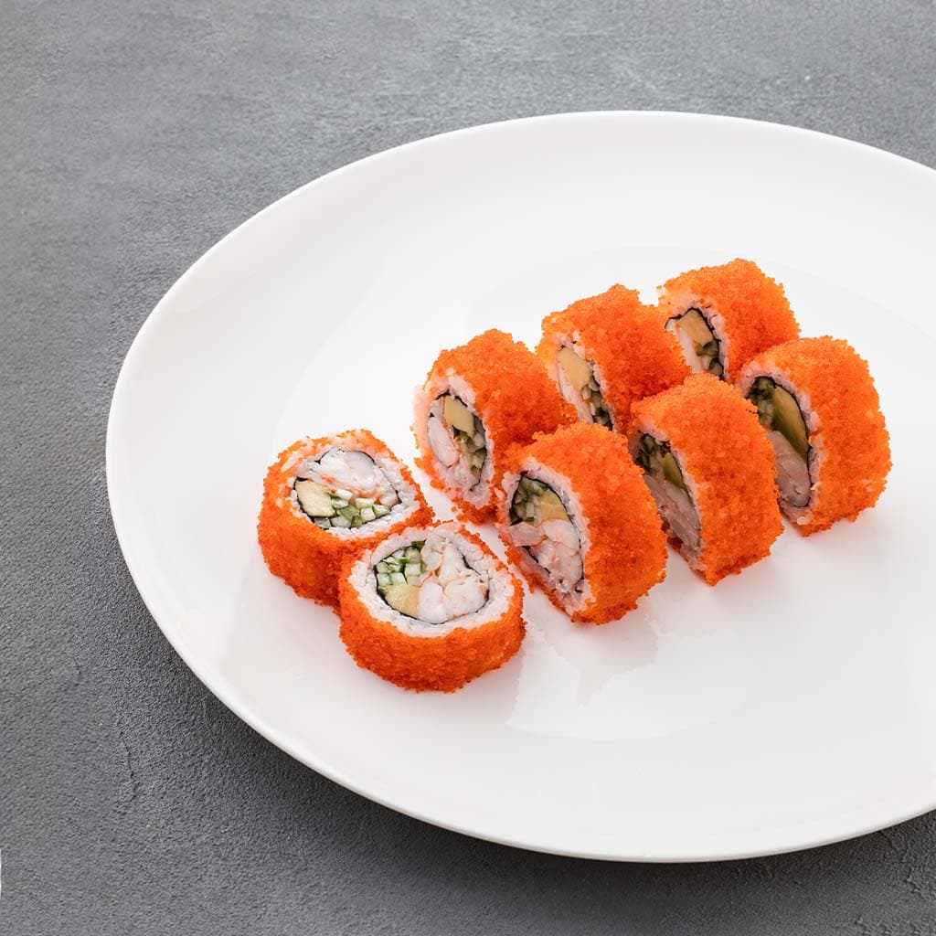 California z krewetką tygrysią w tobiko